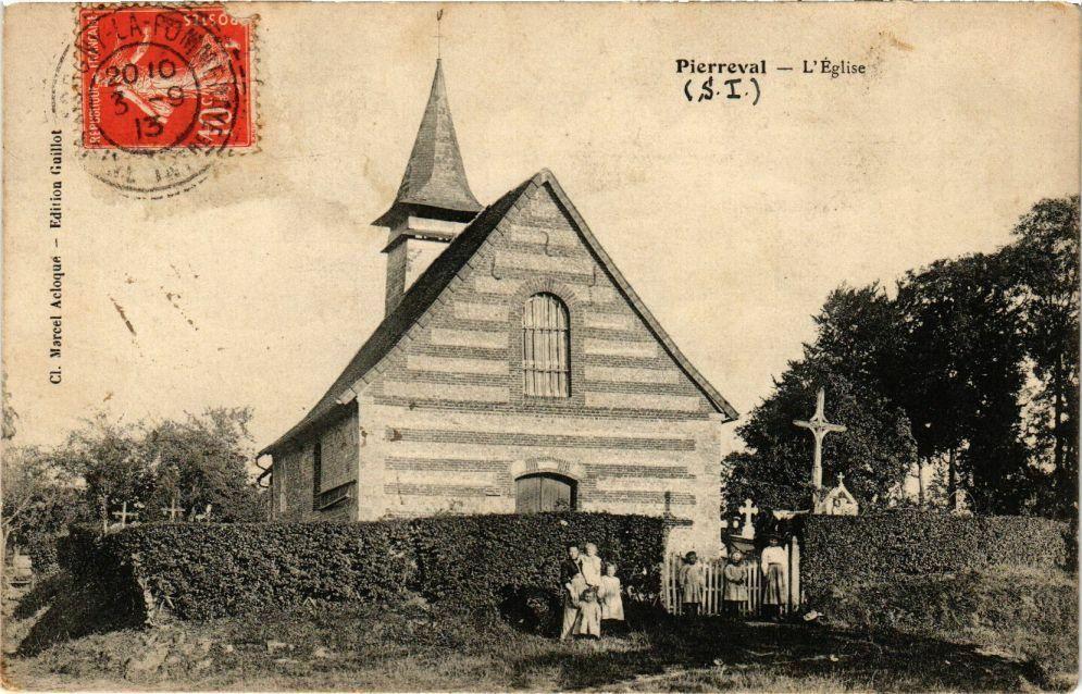 Pierreval pierreval l eglise et sa haute croix celtique en 1900